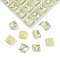 Pointed Back Glass Rhinestone Cabochons, Imitation Tourmaline, Faceted, Square, Beige, 8x8x4.5mm