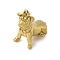 304 Stainless Steel Pendants, with Jump Ring, Golden, Dog, 18x19x9.5mm, Hole: 4.3mm