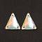 Triangle Shape Sew on Rhinestone, K5 Glass Rhinestone, Multi-Strand Link, Plated Flat Back, Sewing Craft Decoration, Light Crystal AB, 21x18x5mm, Hole: 1.4mm