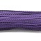 3-Ply PU Leather Braided Cord, Flat, Dark Violet, 5x1.5mm, about 107.17 Yards(98m)/Bundle