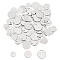 304 Stainless Steel Charms, Textured, Laser Cut, Flat Round, Stainless Steel Color, 6~10x0.5~0.7mm, Hole: 1.2~1.5mm, 90pcs/box