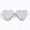 Tarnish Resistant 304 Stainless Steel Beads, Heart, Stainless Steel Color, 11x12x3mm, Hole: 1.8mm