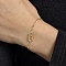 Brass Oval Link Bracelets, Satellite Chains Bracelets for Women, with Cubic Zirconia, Golden, Inner Diameter: 6-1/4 inch(16cm)