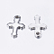 Tarnish Resistant 304 Stainless Steel Pendants, Cross, Stainless Steel Color, 12x7x1mm, Hole: 1.2mm