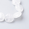 Natural Quartz Crystal Bead Strands, Rock Crystal Beads, Faceted, Flat Round, 16x6mm, Hole: 1mm, about 13pcs/strand, 7.87 inch