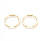 Brass Linking Rings, Nickel Free, Real 18K Gold Plated, 20x1.5mm, 17mm inner diameter