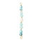 Faceted Round Natural Amazonite & Apatite & Potato Natural Cultured Freshwater Pearl Beaded Connector Charms, with Copper Wire Loops, Light Gold, 41~43.5x5~5.5x3.8mm, Hole: 1.8mm
