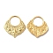 Ion Plating(IP) 304 Stainless Steel Pendants, Fan with Star Charm, Real 18K Gold Plated, 26.5x24.5x2mm, Hole: 11.5mm