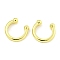 Brass Cuff Earrings for Women, Round Ring, Real 18K Gold Plated, 13x3mm