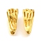 Hollow Brass Snap on Bails, Golden, 12x6x7.5mm, Hole: 5.5mm