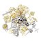 Alloy Pendants/Cabochons, Mixed Shape, Mixed Color, 14~50.5x8~28x1~6.5mm, Hole: 1.5~4mm