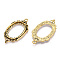 Zinc Alloy Link Cabochon Settings, Bezel Open Back Settings, Cadmium Free & Lead Free, Oval, Antique Golden, 42.5x23.5x2mm, Hole: 2mm, Tray: 25x18.5mm.