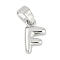 Brass Charms, Letter, Cadmium Free & Lead Free, Long-Lasting Plated, Rack Plating, Letter F, 10x6x2.5mm, Hole: 3x5mm