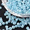 6/0 Glass Seed Beads, Ceylon, Round, Round Hole, Pale Turquoise, 6/0, 4mm, Hole: 1.5mm, about 500pcs/50g, 50g/bag, 18bags/2pounds