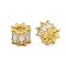 Rack Plating Brass Micro Pave Cubic Zirconia Beads, Long-Lasting Plated, Cadmium Free & Lead Free, Column, Real 18K Gold Plated, 10x8mm, Hole: 4mm