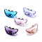 Glass Rhinestone Beads, No Hole/Undrilled, Faceted, Wing/Moon, Mixed Color, 15x7.5x5mm