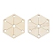 Wood Tool for Knitting Loom Accessories, Hexagon, PapayaWhip, 7x6.1x0.2cm, Hole: 6mm and 8mm