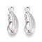 304 Stainless Steel Feather Pendants, Non-Tarnish, Stainless Steel Color, 20x7x2mm, Hole: 1.5x2mm