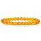 Synthetic Amber Round Beaded Stretch Bracelet