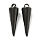 Ion Plating(IP) 304 Stainless Steel Pendants, Spike/Cone, Gunmetal, 13.5x7mm, Hole: 2mm