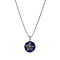Stainless Steel Enamel Pendant Necklaces for Men, Antique Silver, Star, 23.62 inch(60cm), Pendant: 33.4x28.6mm