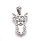 Tarnish Resistant 304 Stainless Steel Puppy Pendants, Chihuahua Dog, Stainless Steel Color, 25x17x2mm, Hole: 3x6.8mm