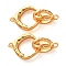 925 Sterling Silver Fold Over Clasps, Rhombus, Real 18K Gold Plated, 22mm, Rhombus: 14x11.5x2mm, Clasp: 11x5x5.5mm