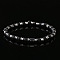 Natural Lava Rock Round Beaded Stretch Bracelets for Men, with Synthetic Non-magnetic Hematite Beads, Inner Diameter: 7-1/4 inch(18.5cm)