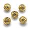 Brass Filigree European Beads, Lead Free & Cadmium Free & Nickel Free, Rondelle, Raw(Unplated), 11x10mm, Hole: 5mm