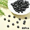 Opaque Acrylic Horizontal Hole Beads, with Enamel, Flat Round, Letter Y, 7x4mm, Hole: 1.5mm