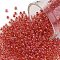 TOHO Round Seed Beads, Japanese Seed Beads, (185) Inside Color Luster Crystal Coral, 11/0, 2.2mm, Hole: 0.8mm, about 5555pcs/50g