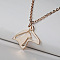 201 Stainless Steel Pendant Necklace for Men, Rose Gold, Horse, 23.62 inch(60cm)