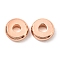 Brass Beads, Cadmium Free & Lead Free, Long-Lasting Plated, Disc, Rose Gold, 6x2mm, Hole: 1.8mm