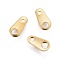 201 Stainless Steel Chain Tabs, Chain Extender Connectors, Golden, 8x4x0.7mm, Hole: 1mm and 1.8mm