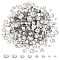 UNICRAFTALE about 400pcs 4 Size Flower Bead Caps, 3/4/5/6mm Surgical Steel Spacer End Caps, Bead Cap Spacers for Bracelet Necklace Jewelry Making Stainless Steel Color