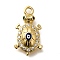 Brass Micro Pave Cubic Zirconia Pendants, with Enamel, Cadmium Free & Nickel Free & Lead Free, Tortoise Charms, Real 18K Gold Plated, 17x9.5x3.5mm, Hole: 1.6mm