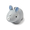 Animal Series Resin Pendants, with Platinum Plated Iron Loops, Rhinoceros, 20x14x28.5mm, Hole: 2mm