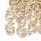 Brass Pendants, Cadmium Free & Nickel Free & Lead Free, Letter, Real 18K Gold Plated, Letter.G, 15.5x11x2mm, Hole: 1.5mm