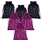 NBEADS 6 Pcs 2 Colors Tarot Cards Velvet Drawstring Bags, Velvet Packing Pouches Drawstring Bags with Moon Star Pattern for Standard Size Tarot Decks Storing, 7.09x5.12 Inches