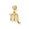 304 Stainless Steel Pendants, with Silicone inside, Ion Plating(IP), Constellation Charm, Real 18K Gold Plated, Scorpio, 15mm, Hole: 0.5mm, pendant: 11x9x1mm
