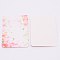White Cardboard Earring Display Cards, Rectangle with Flower Pattern, Pink, 2-7/8x2 inch(7.2x5.1cm)