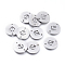 Tarnish Resistant 304 Stainless Steel Links connectors, Laser Cut, Flat Round with Anchor, Stainless Steel Color, 11.5x1mm, Hole: 1.2mm