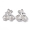 Non-Tarnish 304 Stainless Steel Pendants, Skull Charm, Stainless Steel Color, 25x21.5x3mm, Hole: 3mm