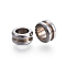 Tarnish Resistant 304 Stainless Steel Grooved Beads, Column, Stainless Steel Color, 8x4mm, Hole: 5mm