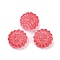 Transparent Glass Beads, Flowers, Baking Paint, Indian Red, 16x15.5x7.5mm, Hole: 1.2mm