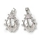 Brass Micro Pave Cubic Zirconia Pendants, Ladybird, Platinum, 20x15x5mm, Hole: 2.5x4mm