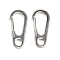 304 Stainless Steel Rock Climbing Carabiners, Key Clasps, Stainless Steel Color, 32x15x6.5mm, Hole: 5mm