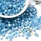 Glass Seed Beads, Imitation Cat Eye, Round Hole, Hexagon, Sky Blue, 3.5x3.8x3.5mm, Hole: 1mm, about 6338pcs/pound