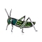 Grasshopper Alloy Rhinestone Brooches, Peridot, 34x46mm