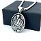 Greek Mythology Stainless Steel Jesus Pendant Vintage Hip Hop Necklaces for Men, Stainless Steel Color